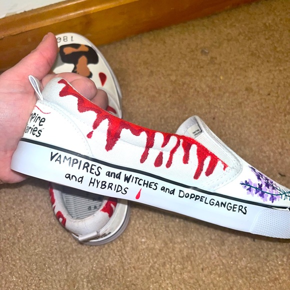 Hand-painted TVD Slip-ons - Picture 8 of 8